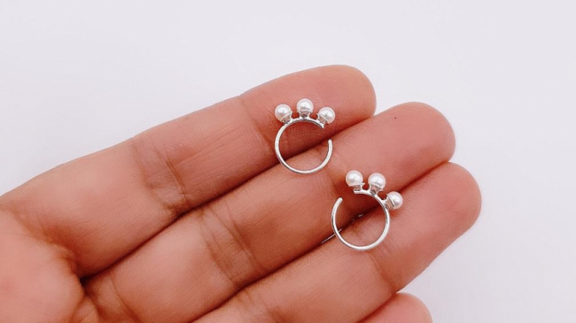 AROS PLATA CON PERLAS 10MM+++
