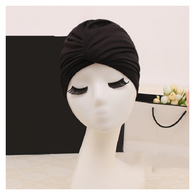 TURBANTE NEGRO CON LYCRA ++++/