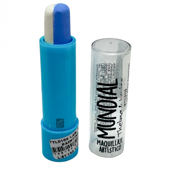 LABIAL MUNDIAL DUO CELESTE Y BLANCO TYL-
