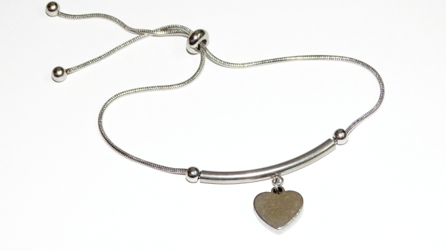 PULSERA ACERO CORAZON ++++