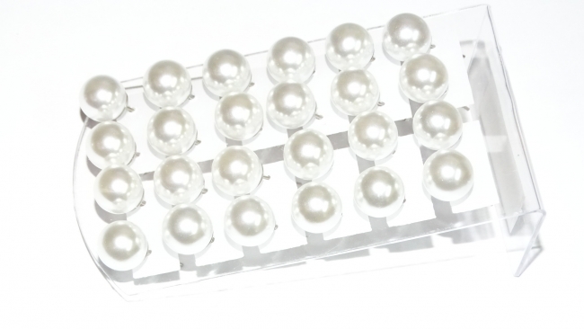 AROS ACERO PERLAS X 12 PARES