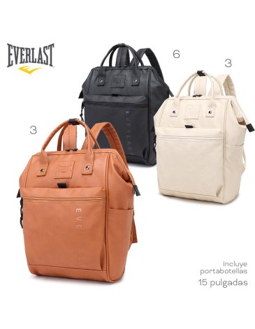 MOCHILA EVERLAST ECO CUERO (NO HAY NEGRO)+