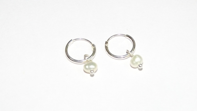 AROS PLATA CON PERLAS 10MM+++