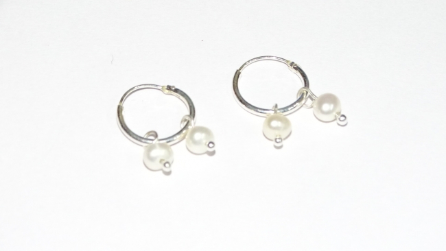 AROS PLATA CON PERLAS 12MM+++