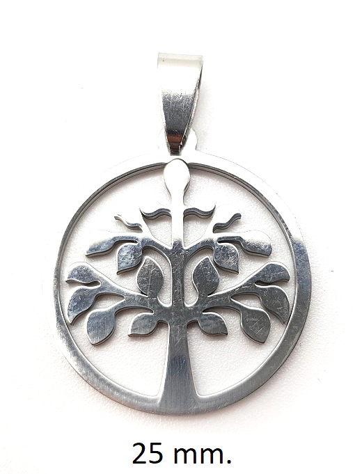 DIJE ACERO ARBOL DE LA VIDA 25MM++++#