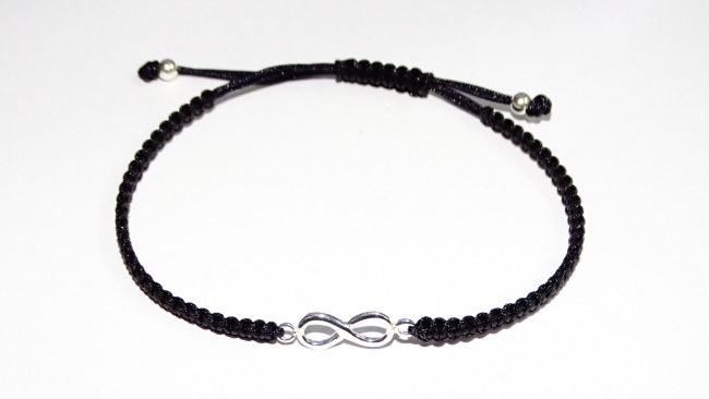 PULSERA PLATA DE HILO INFINITO++++