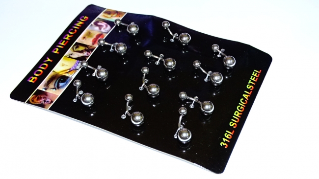 AROS ACERO PIERCING OMBLIGO X 12++++/