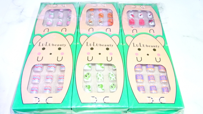 BLISTER UÑAS POSTIZAS INFANTILES LULU BEAUTY VARIOS MODELOS X 6++++//+