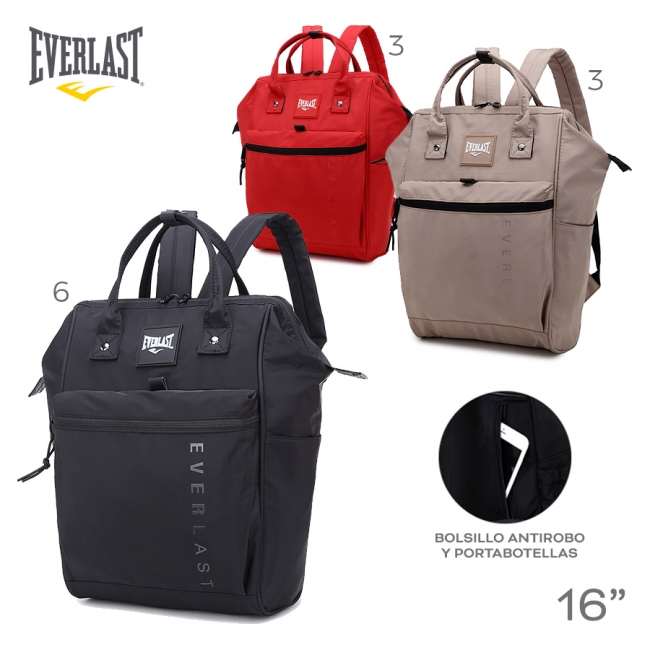 MOCHILA EVERLAST MICROFIBRA (SOLO ROJO)+