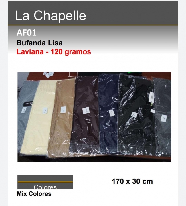 BUFANDA  LISA LIVIANA 120 GRS LA CHAPELLE+