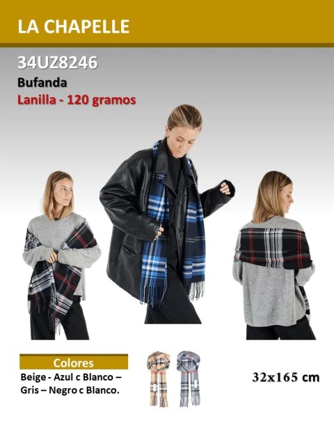 BUFANDA LANILLA UNISEX LA CHAPELLE +