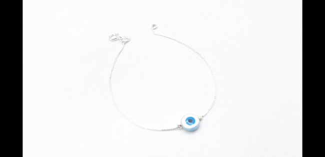 PULSERA PLATA OJITO ++++