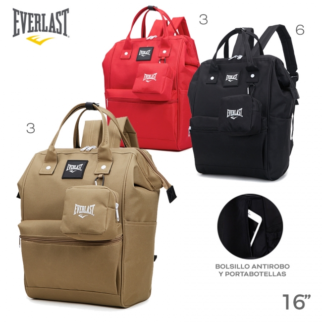 MOCHILA EVERLAST CORDURA (SOLO ROJO)-