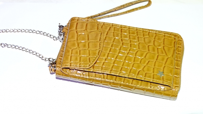 BANDOLERA BILLETERA CROCO BOLSILLO CON CADENA ++++