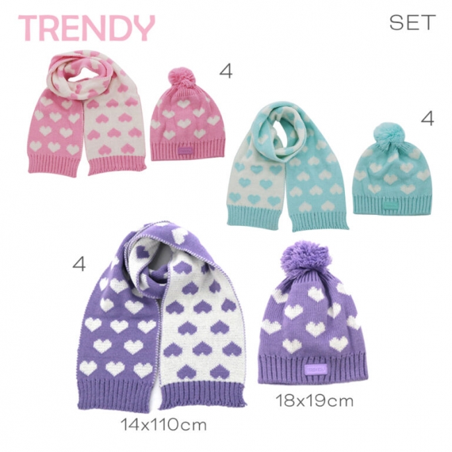 SET INFANTIL GORRO  Y BUFANDA TRENDY+