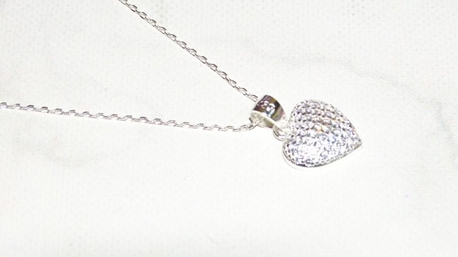 CADENA PLATA CON DIJE CORAZON MICROPAVE ++++