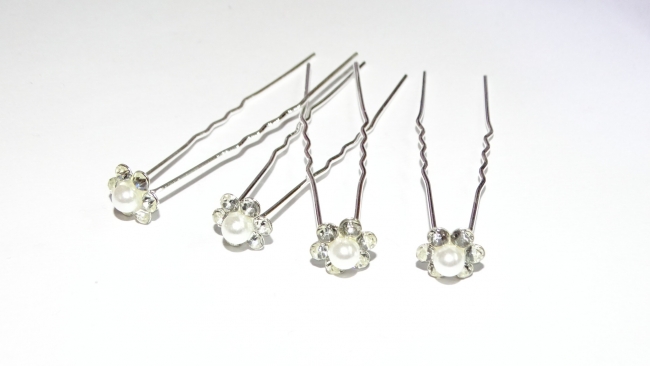 HORQUILLAS FLOR CON PERLA