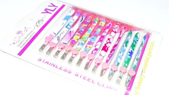 PINZA DE DEPILAR FLOREADA X 12 YLY 