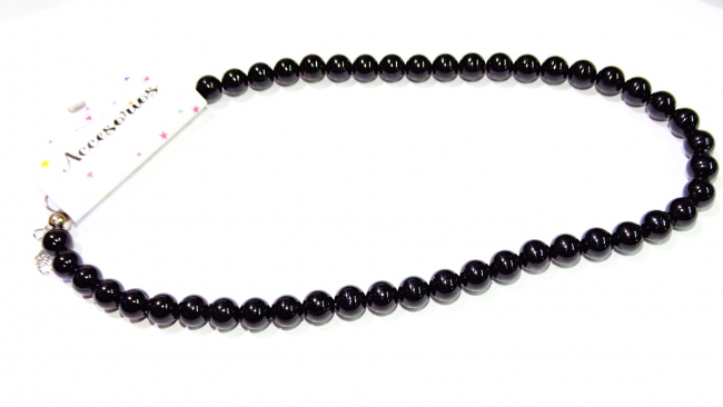 COLLAR PERLAS NEGRAS N8 45 CM REGULABLE ++++