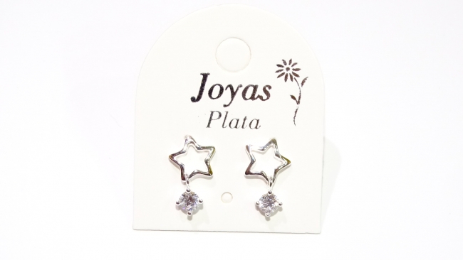 AROS PLATA ESTRELLITA CON MICROPAVE+++//+