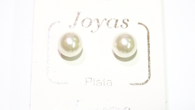 AROS PLATA PERLAS 8MM+++//+