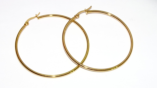 AROS ACERO DORADO 5,5 CM