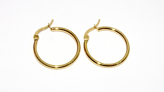 AROS ACERO DORADO 2,5 CM +++//+