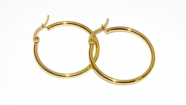 AROS ACERO DORADO 3 CM+