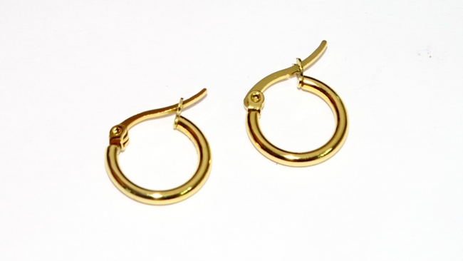 AROS ACERO DORADO 1,5 CM+++//+