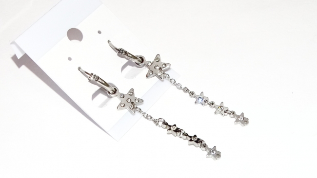 AROS ACERO 2 CM ESTRELLITAS+++//+