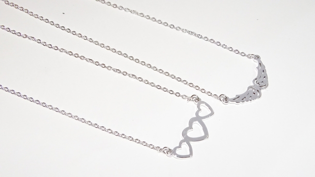 CADENA ACERO BLANCO 45 CM VARIOS MODELOS+++//+