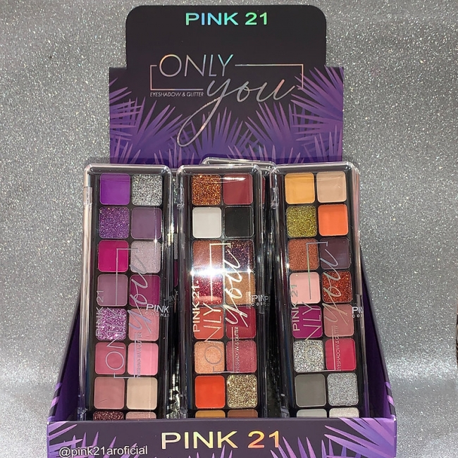 SOMBRAS PARA OJOS CON GLITTER ONLY YOU PINK 21+