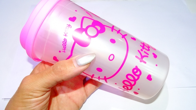 VASO LARGO ESTAMPADO KITTY+