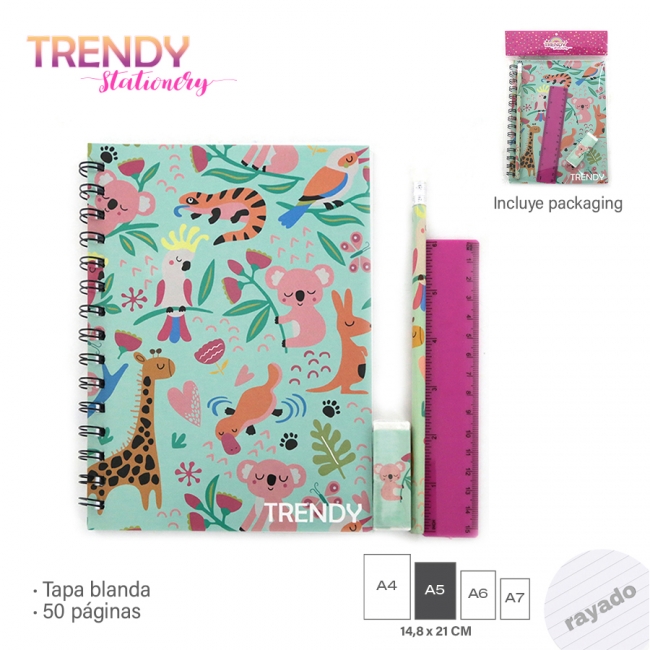 SET TRENDY STATIONERY+