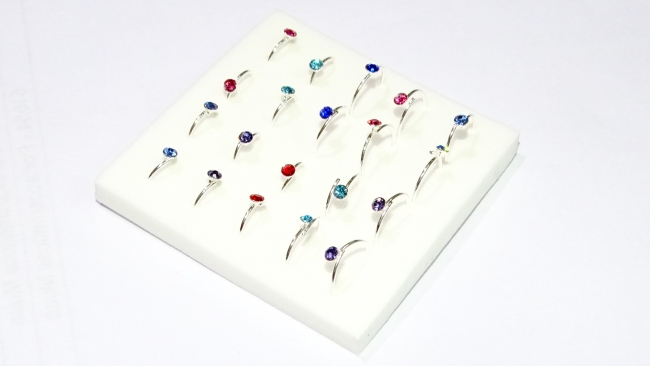 AROS ACERO PIERCING ARGOLLITA CON STRASS X 20 UNIDADES +