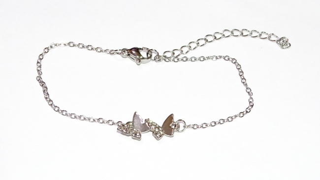 PULSERA ACERO MARIPOSA+