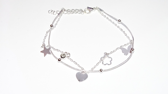 PULSERA ACERO BLANCO DIJES+