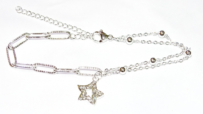 PULSERA ACERO BLANCO ESTRELLA+