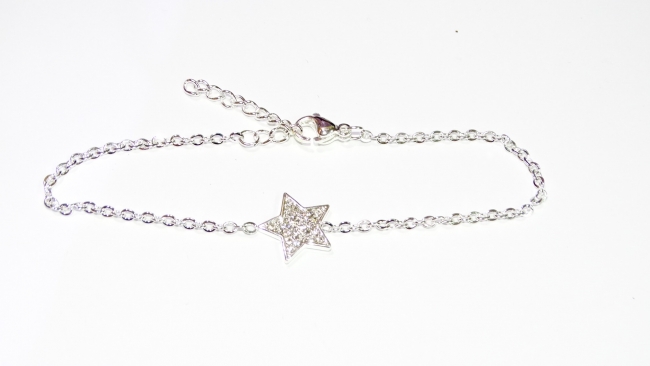 PULSERA ACERO BLANCO ESTRELLA+