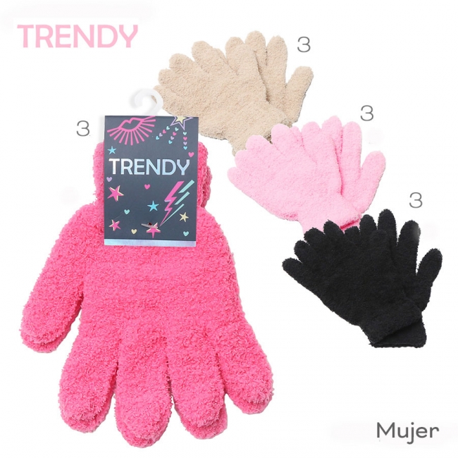 GUANTE CORDERITO ADULTO TRENDY X 12 T7