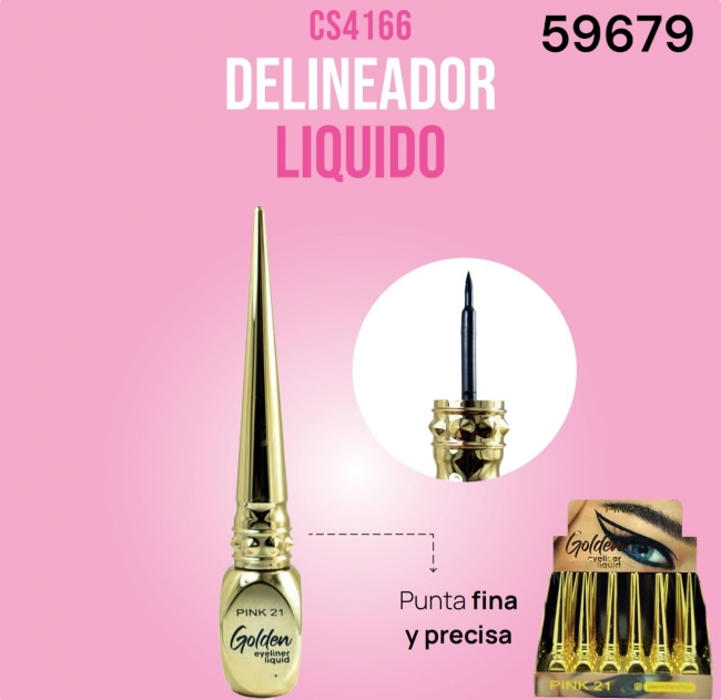 DELINEADOR LIQUIDO GOLDEN PINK 21+
