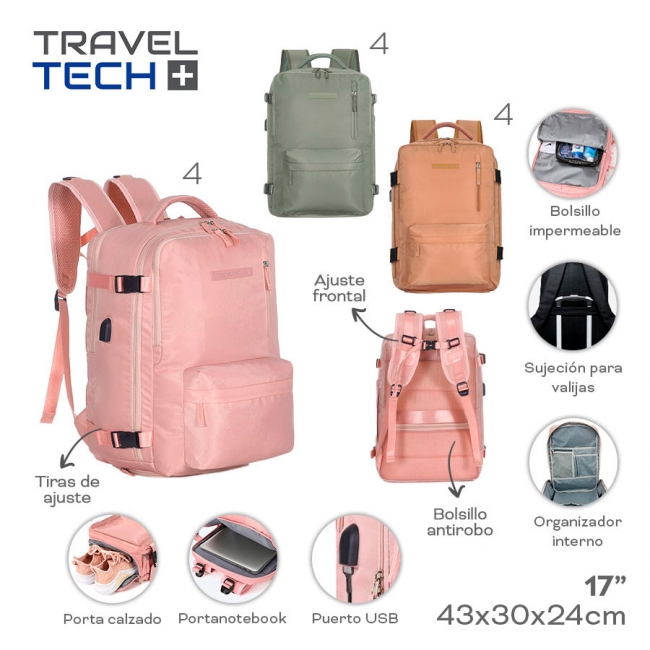 MOCHILA DE VIAJE TRAVEL TECH