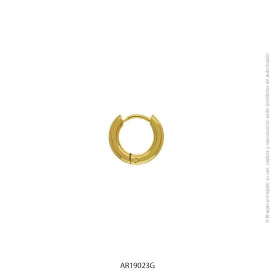 PAR AROS ACERO DORADO 1 CM