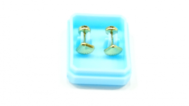 AROS ABRIDORES ACERO DORADO CARACOL X 4 PARES 