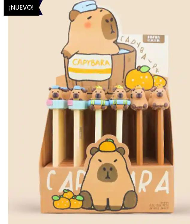 LAPICERA BORRABLE CAPIBARA  X 6