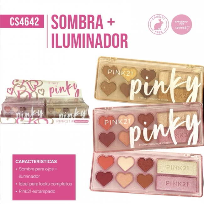 SOMBRAS + ILUMINADOR PINKY PINK 21