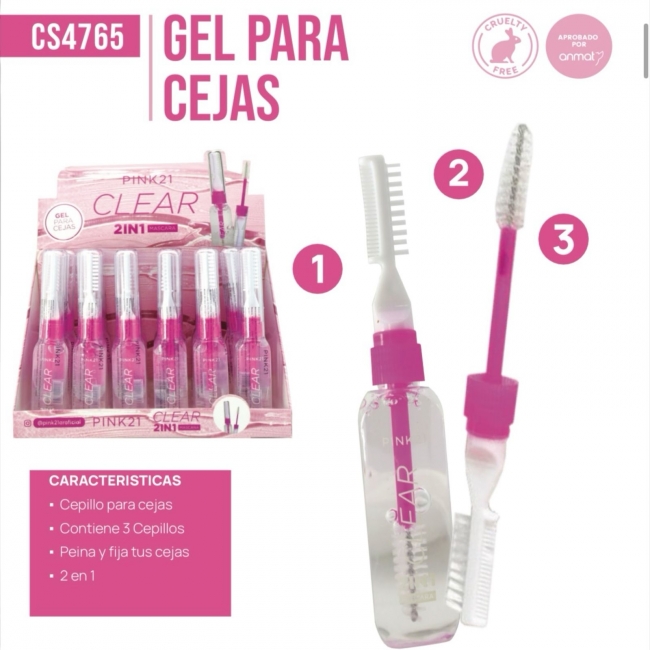 MASCARA PARA CEJAS CLEAR PINK 21 