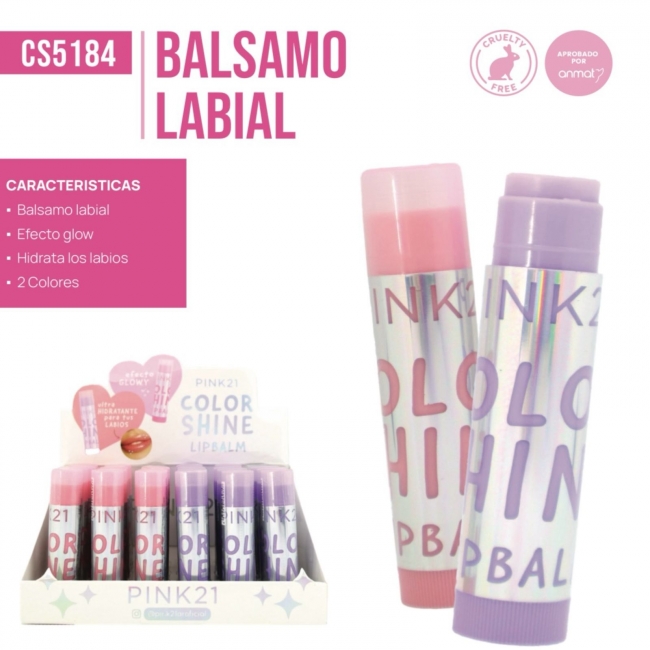 LIP BALM COLOR SHINE PINK 21
