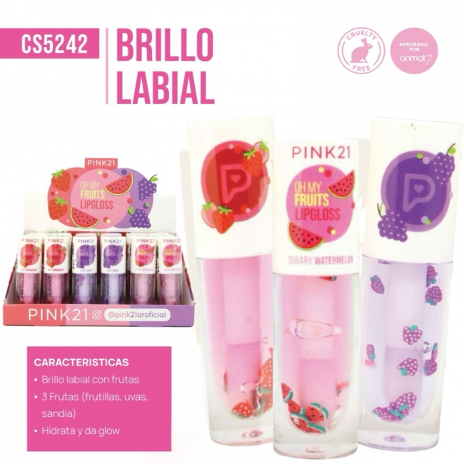 LIP GLOSS OH MY FRUITS PINK 21