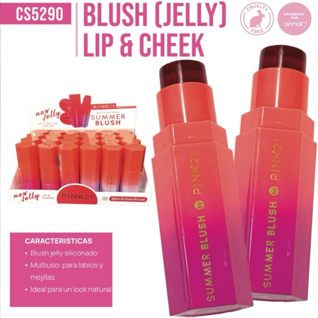 RUBOR GELATINA BLUSH LIP & CHEEK PINK 21